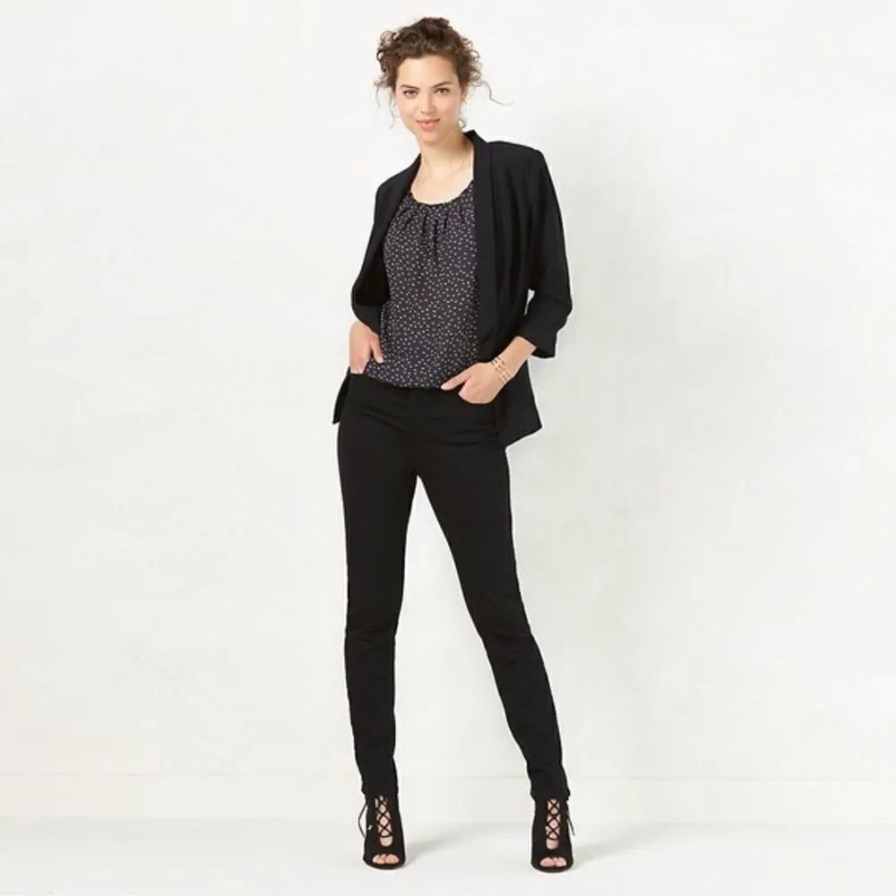 ✨HP✨LC Lauren Conrad Crepe Open-Front Blazer✨